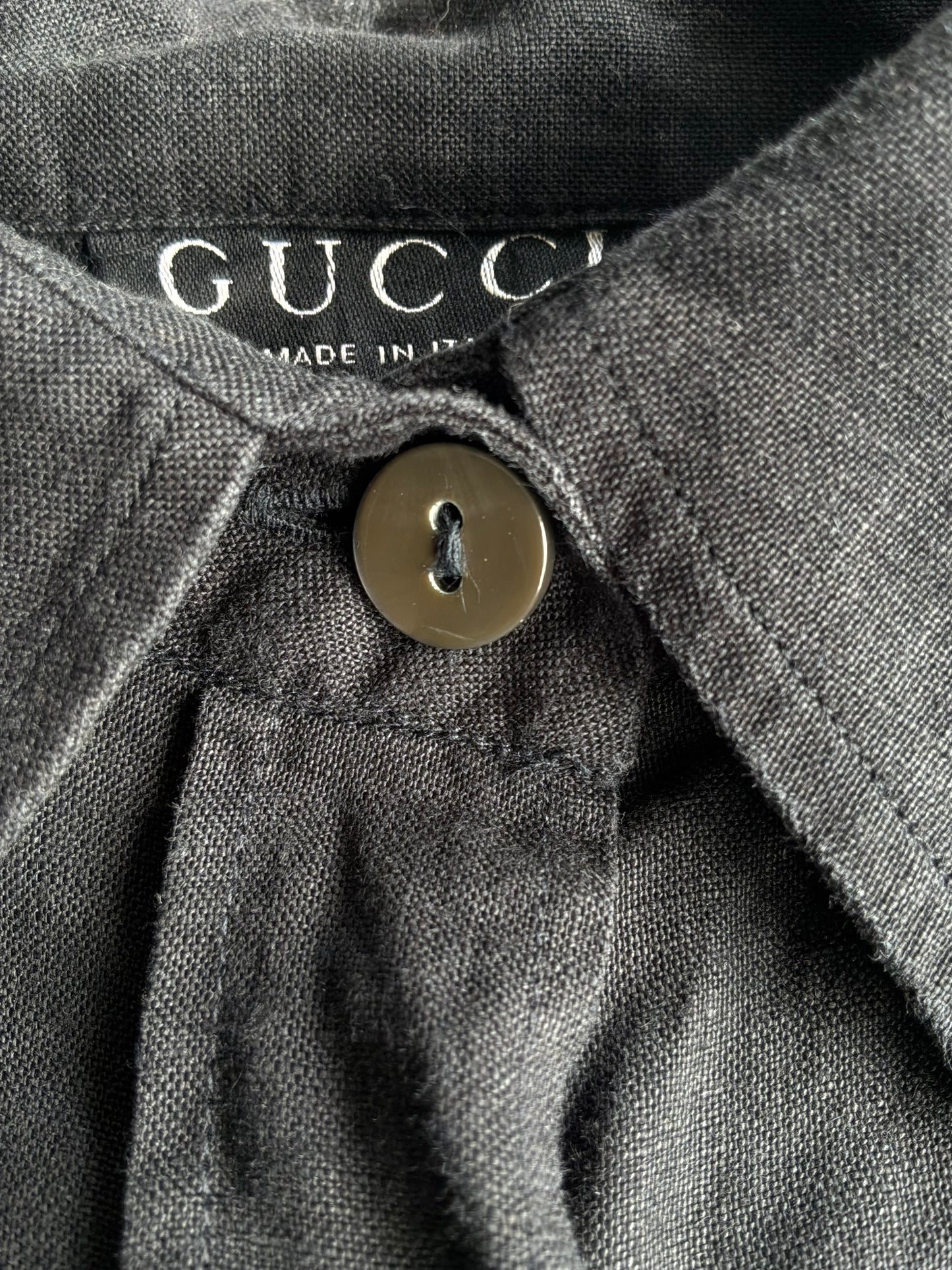 Gucci Black Plain Polo Longsleeves