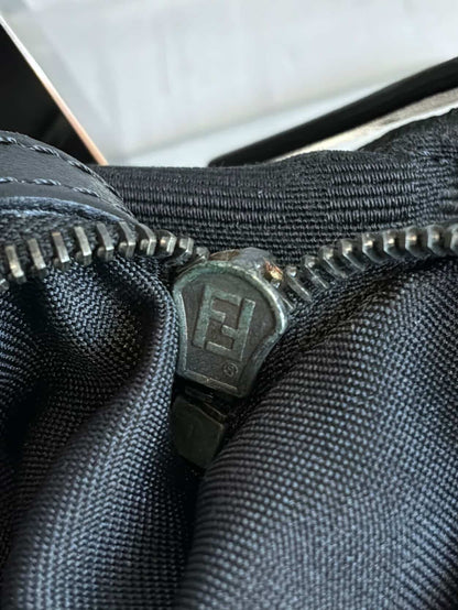 Fendi Black Monogram Baguette Bag