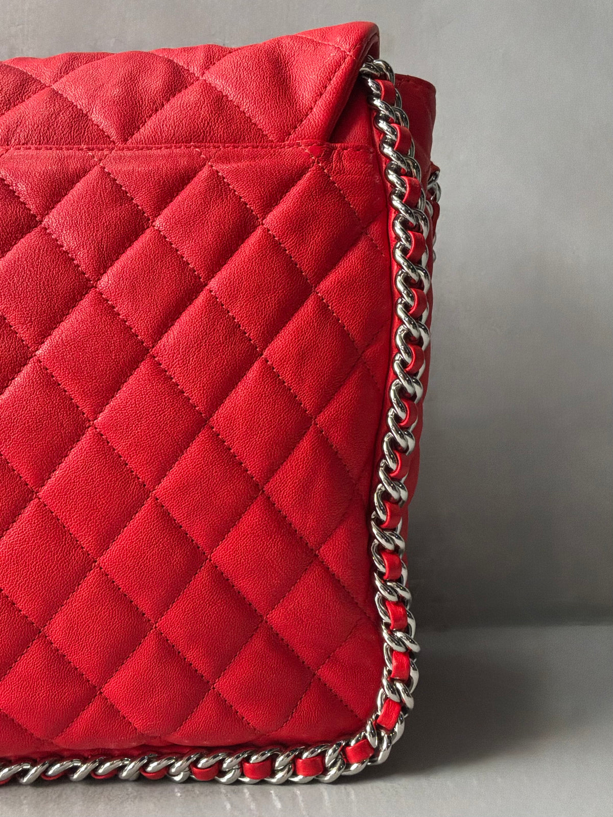 Chanel Chain Around Pink Maxi Flap
