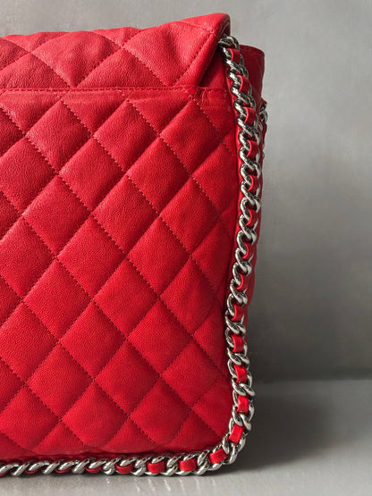 Chanel Chain Around Pink Maxi Flap