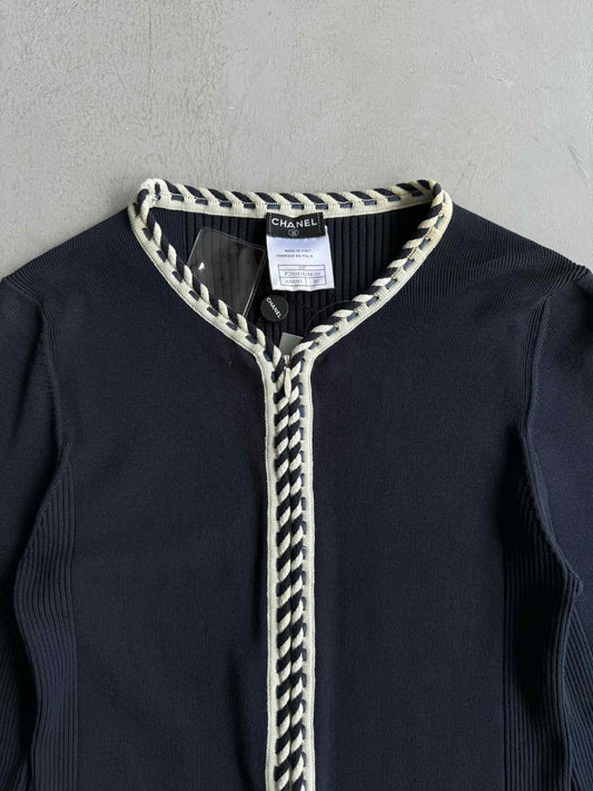 Chanel Zip Up Cardigan
