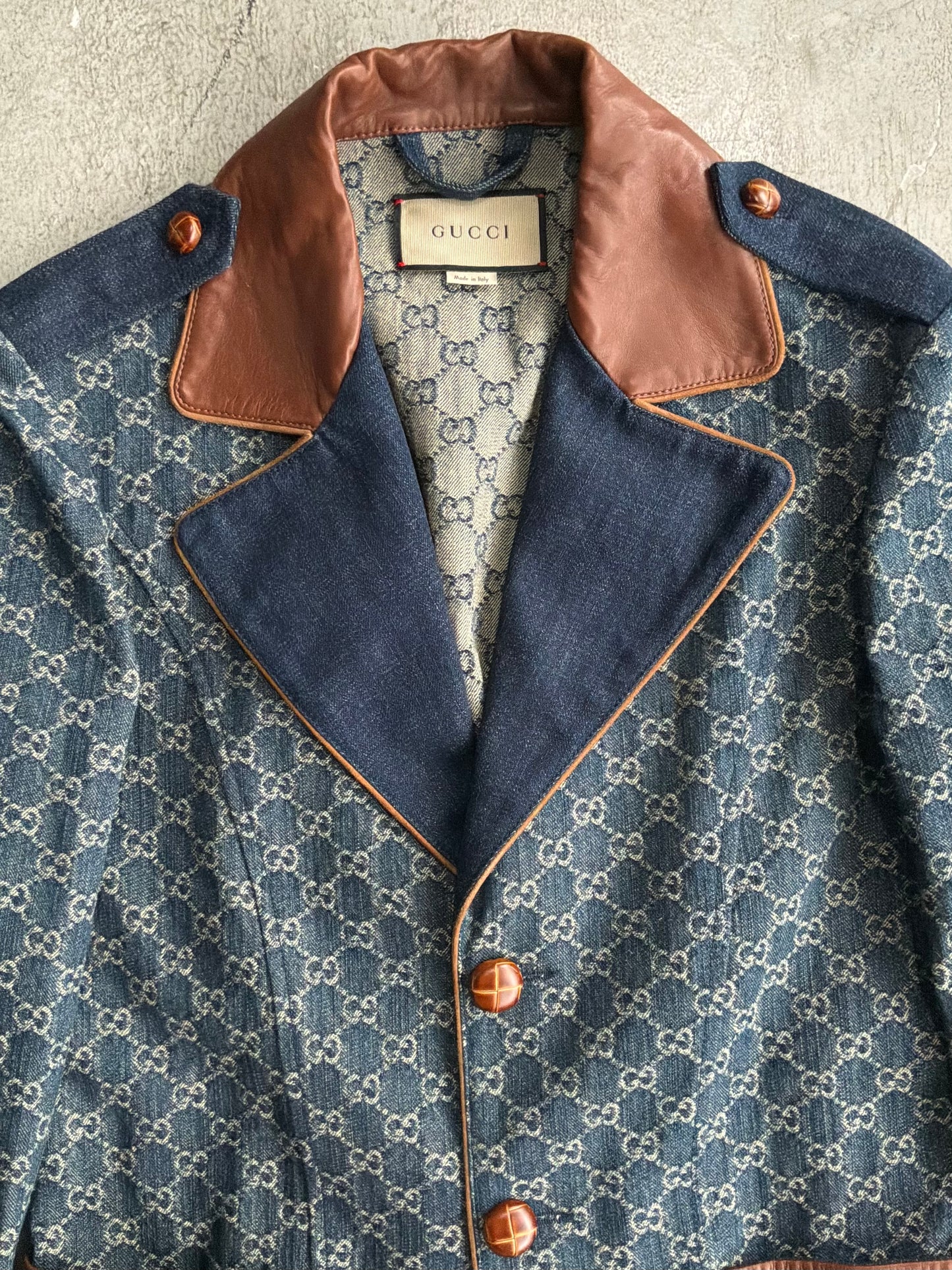 Gucci Denim Monogram Coat