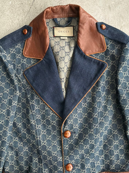 Gucci Denim Monogram Coat