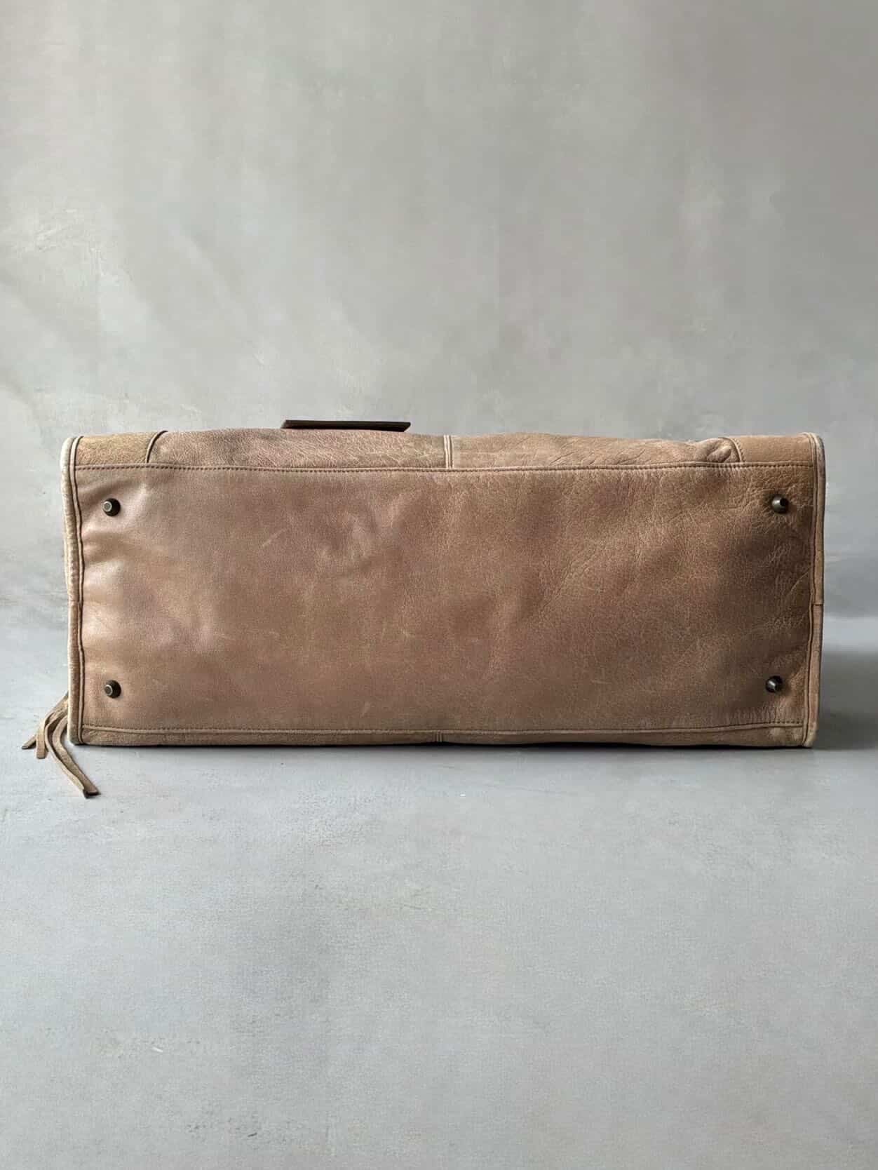 Balenciaga City Work Light Brown Lambskin Bag