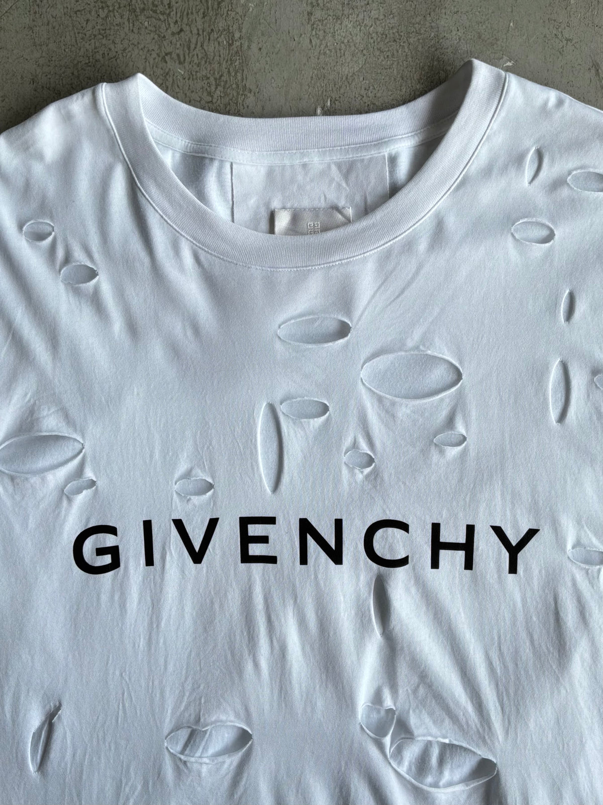 Givenchy Spellout Distressed Tee