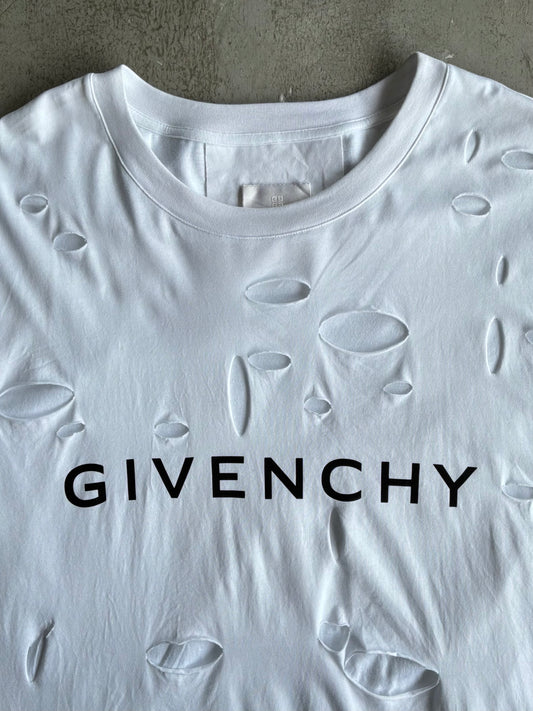 Givenchy Spellout Distressed Tee