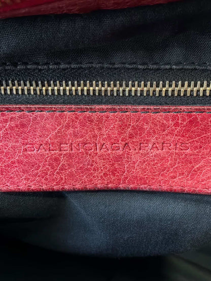 Balenciaga Classic City Mesh Red Bag