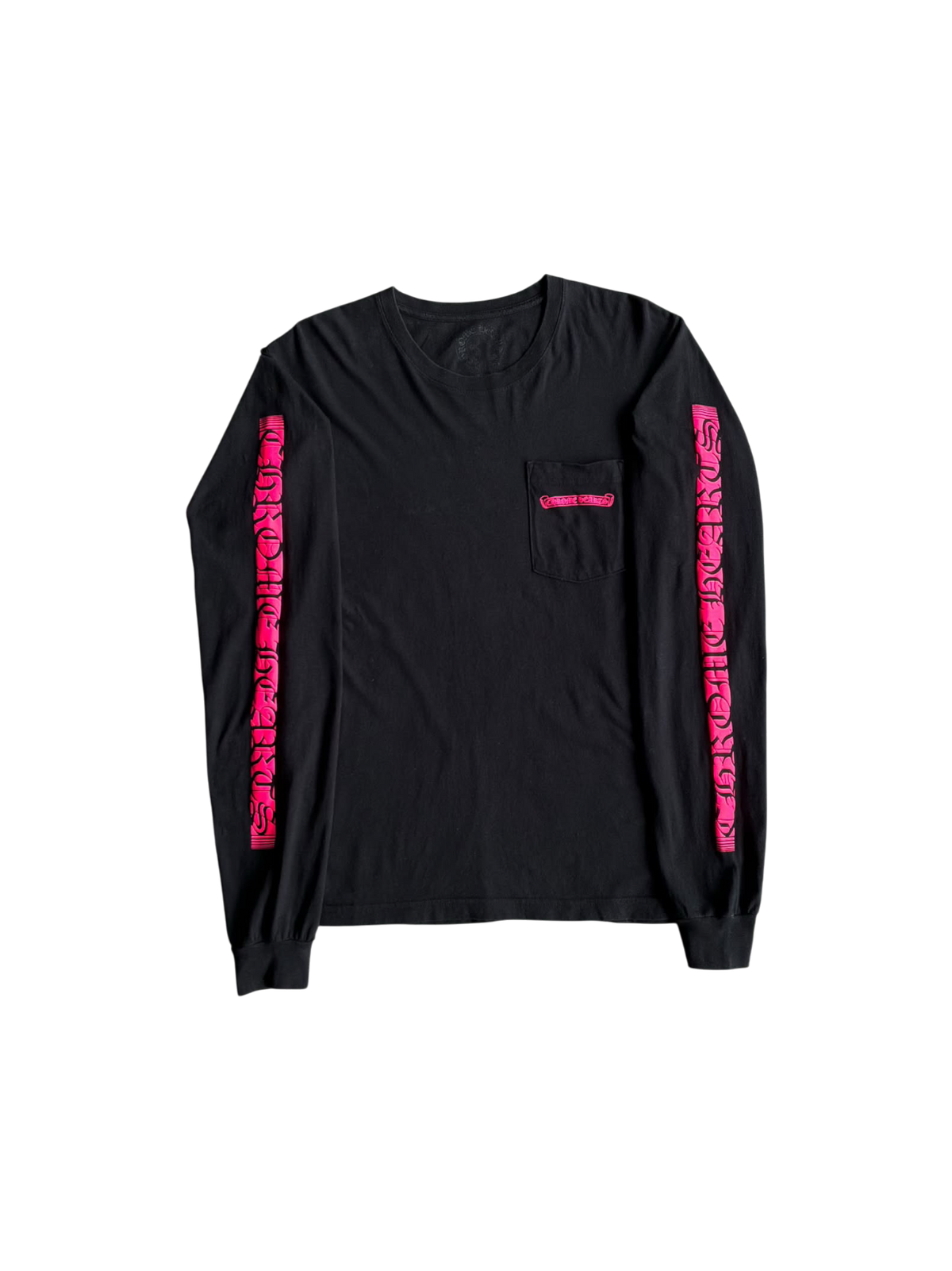 Chrome Hearts Pink Vertical Script Longsleeves