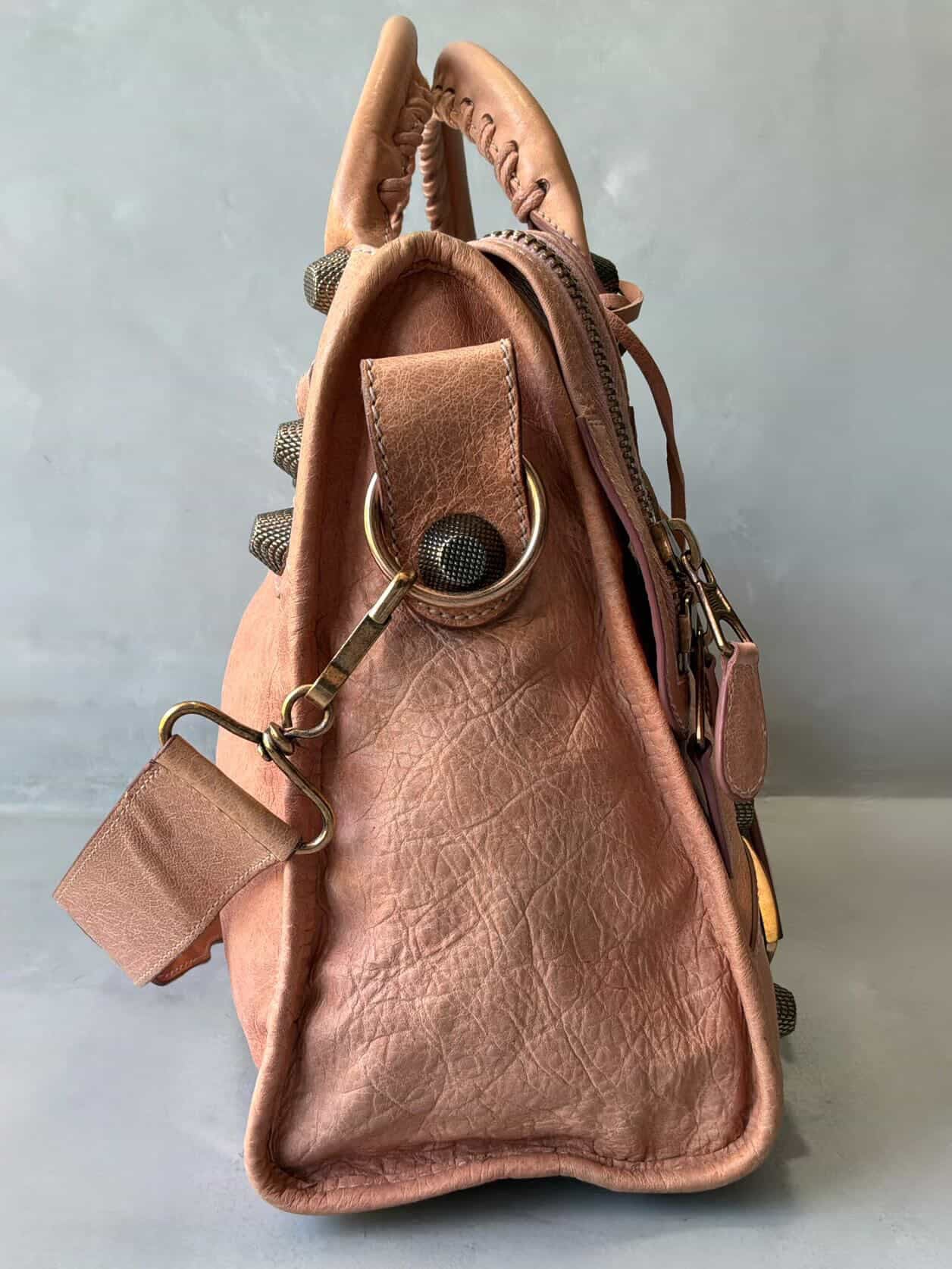 Balenciaga City Classic Giant 21 Salmon Pink Lambskin Bag