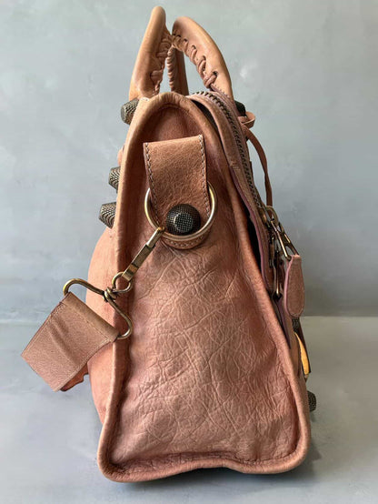 Balenciaga City Classic Giant 21 Salmon Pink Lambskin Bag