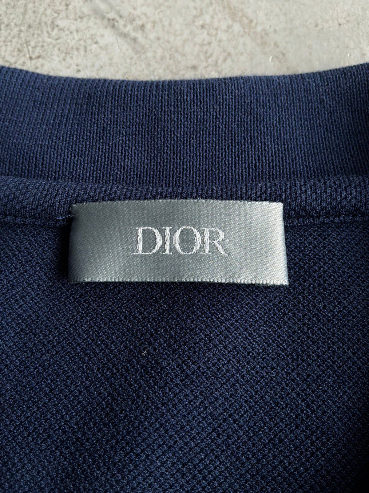 Dior Icon Logo Navy Polo Shirt