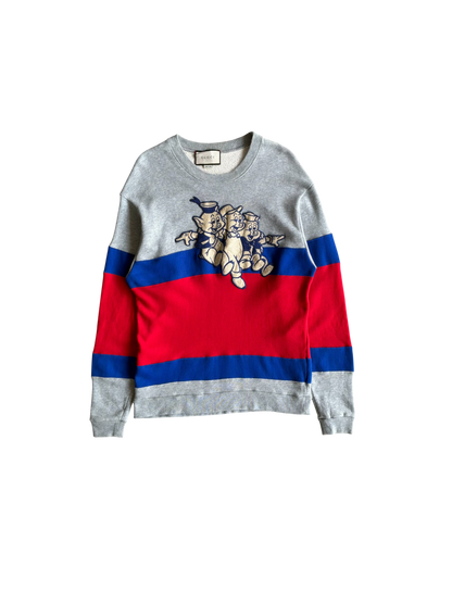Gucci X Disney 3 Pigs Gray Crewneck