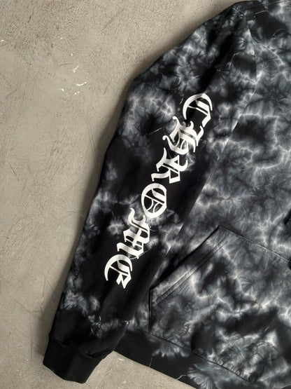 Chrome Hearts Horseshoe Script Tie Dye Pull Over Hoodie