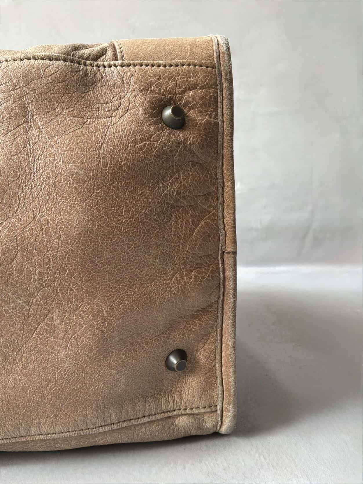 Balenciaga City Work Light Brown Lambskin Bag