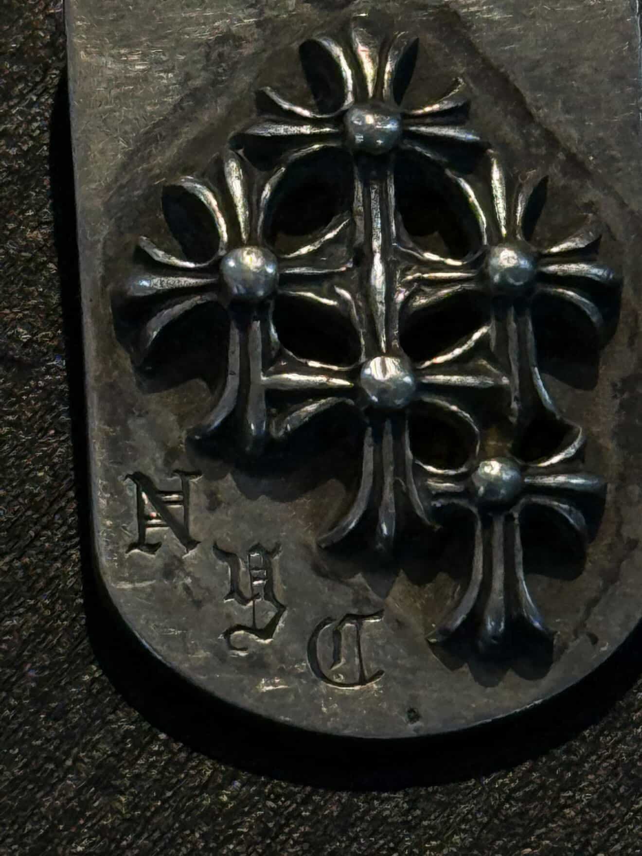 Chrome Hearts ‘NYC’ Cemetery Dog Tag Necklace with Ballchain