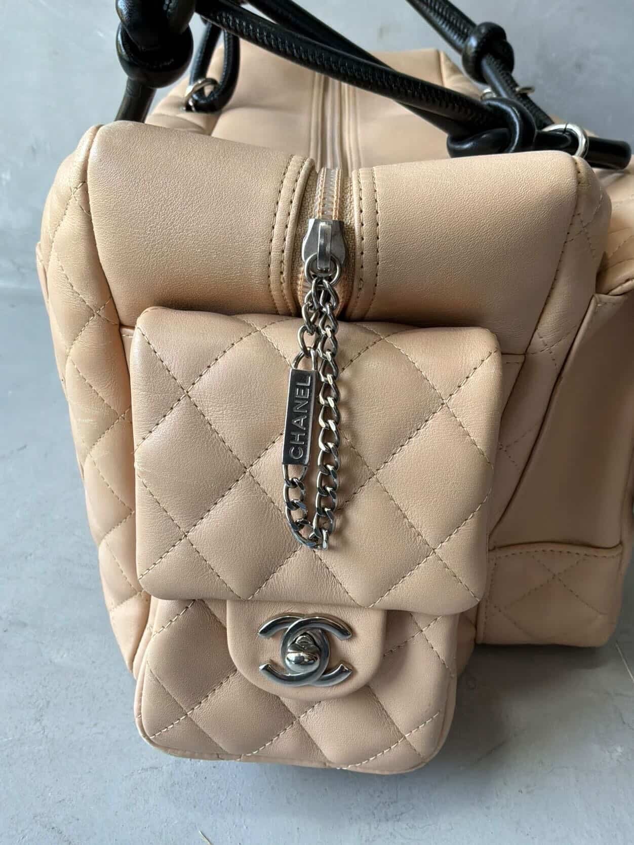 Chanel Cambon Ligne Beige Reporter Bag