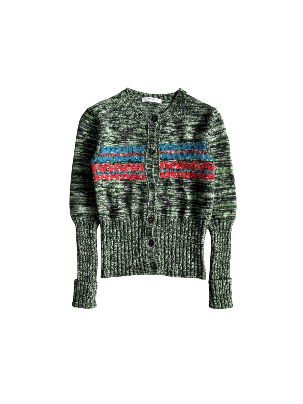 Prada Camouflage Button Knit Jacket