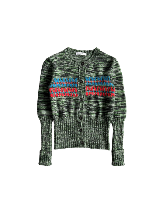 Prada Camouflage Button Knit Jacket