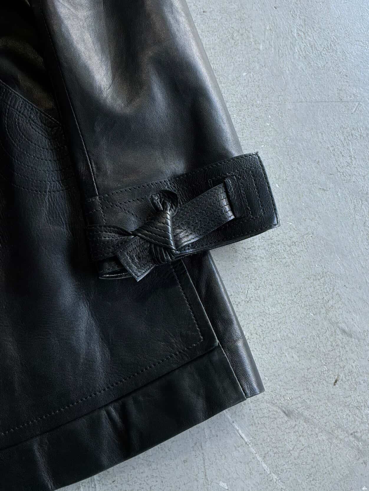 90’s Gucci Tom Ford Era Belted Trench Leather Jacket