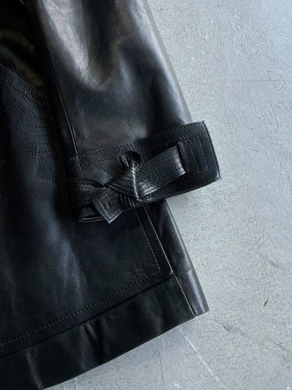 90’s Gucci Tom Ford Era Belted Trench Leather Jacket