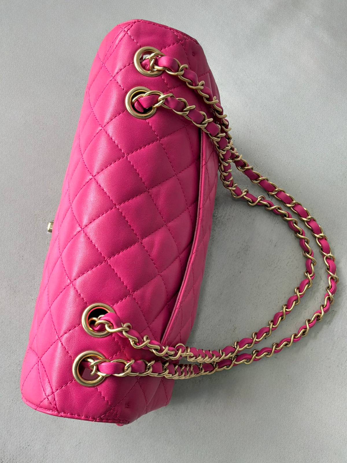 Chanel Classic Single Flap Medium Pink Lambskin Bag