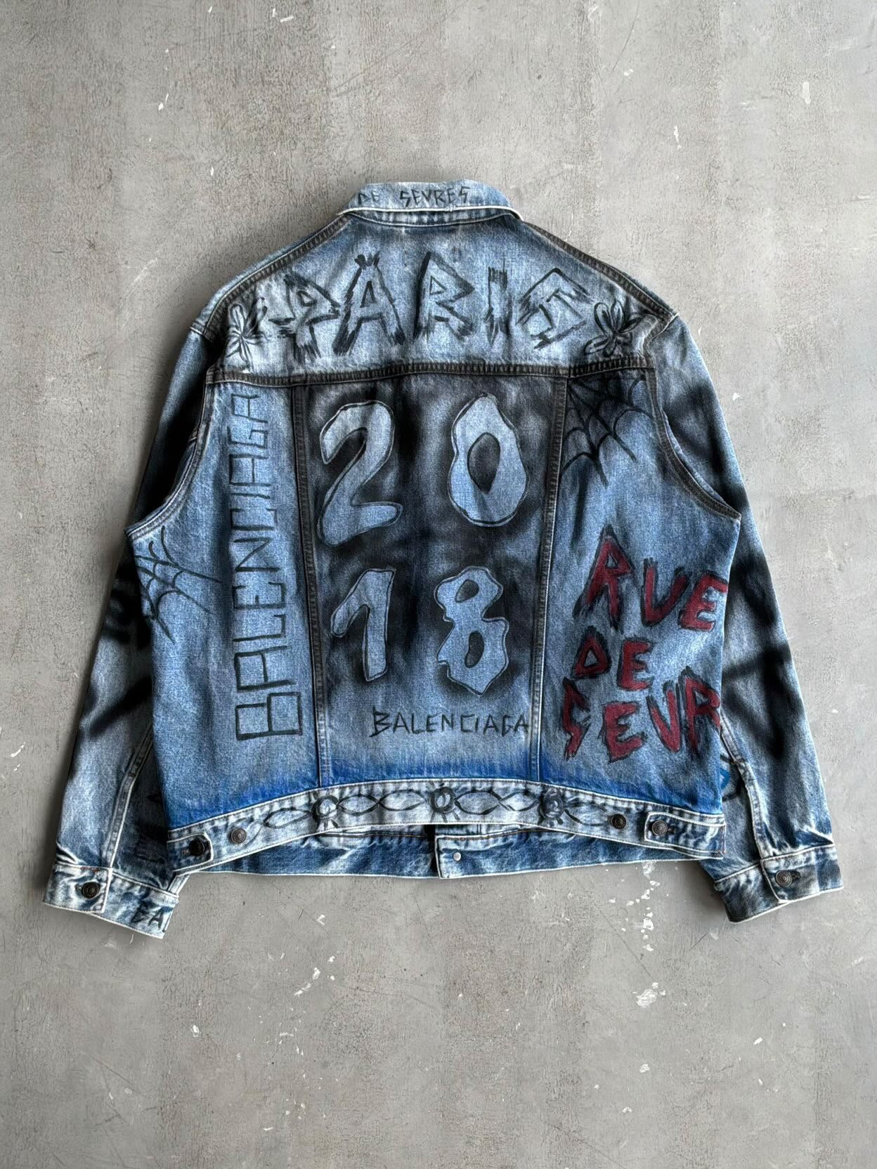 Balenciaga Graffiti Denim Jacket