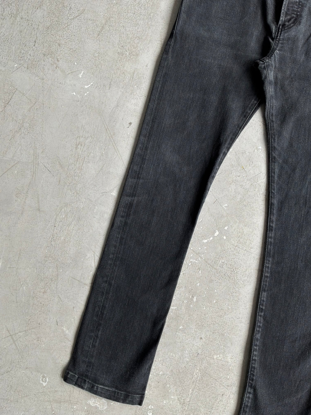 Saint Laurent Paris Black Denim Washed Denim Pants