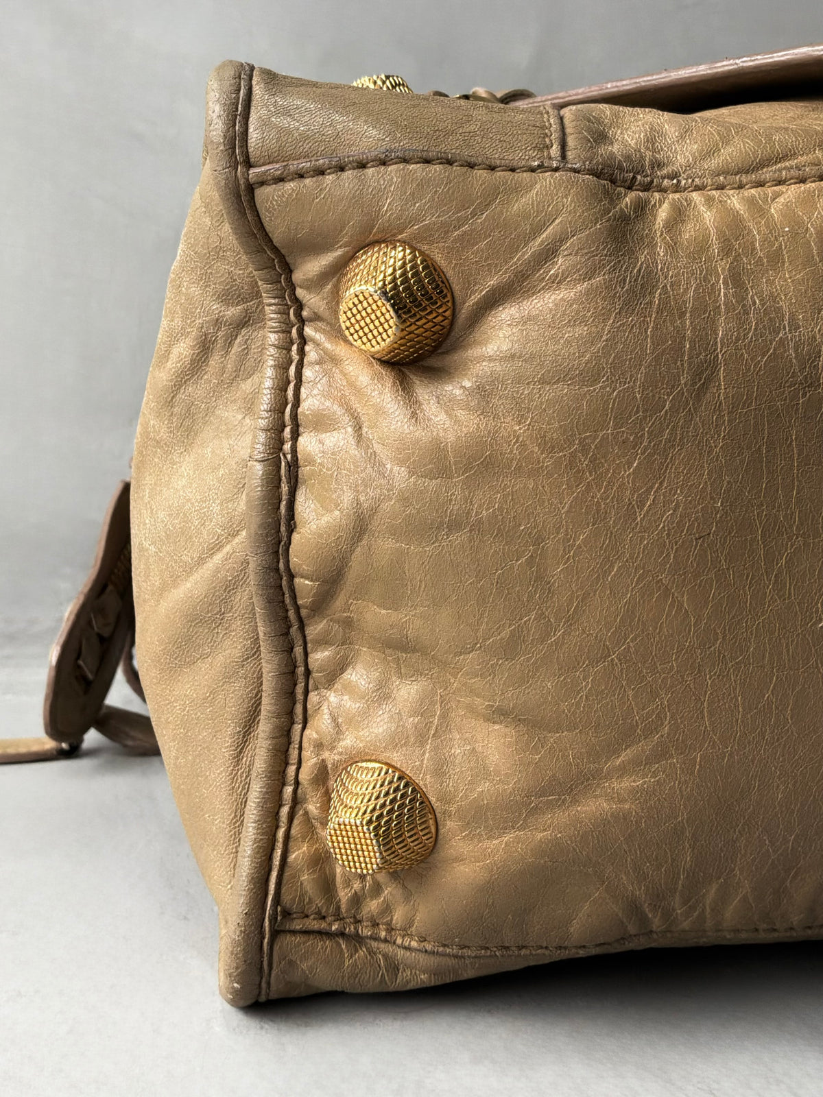 Balenciaga Part Time Old Chevre Beige Giant 21 Lambskin Bag