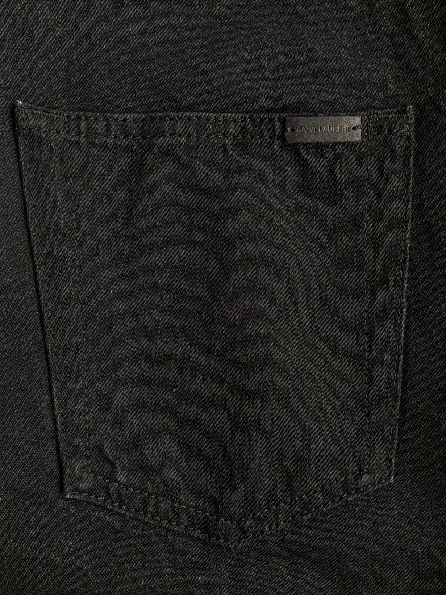 Saint Laurent Paris Black Denim Pants