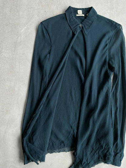 Hermes Margiela Era Double Layered Silk Button Dress