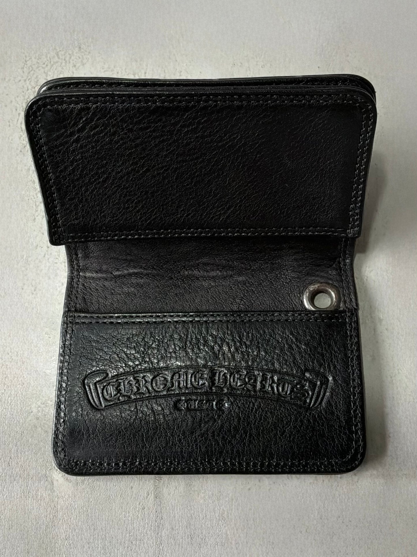Chrome Hearts Scroll Leather Card Holder