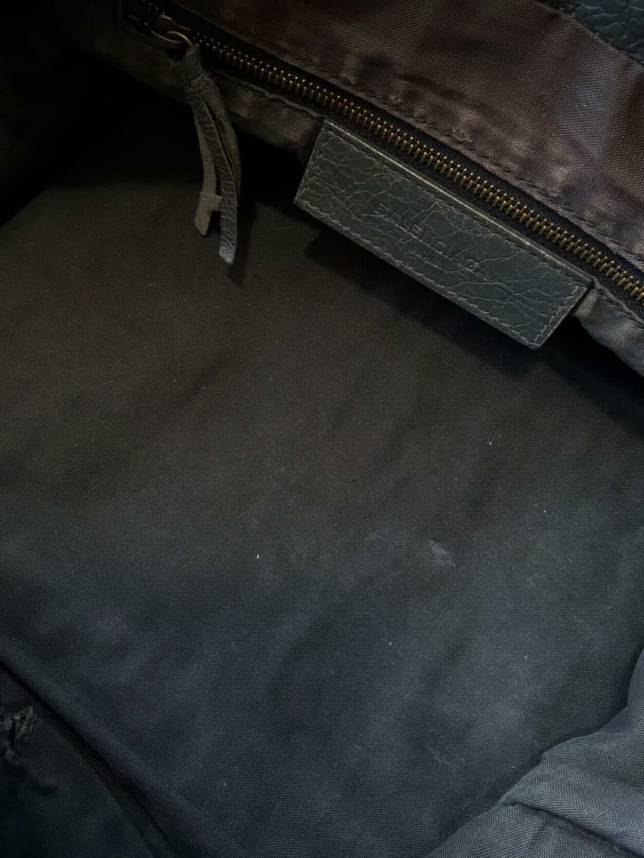 Balenciaga City Part Time Dark Gray Lambskin Bag