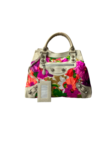 Balenciaga Mid Day Floral Giant 21 Lambskin Bag