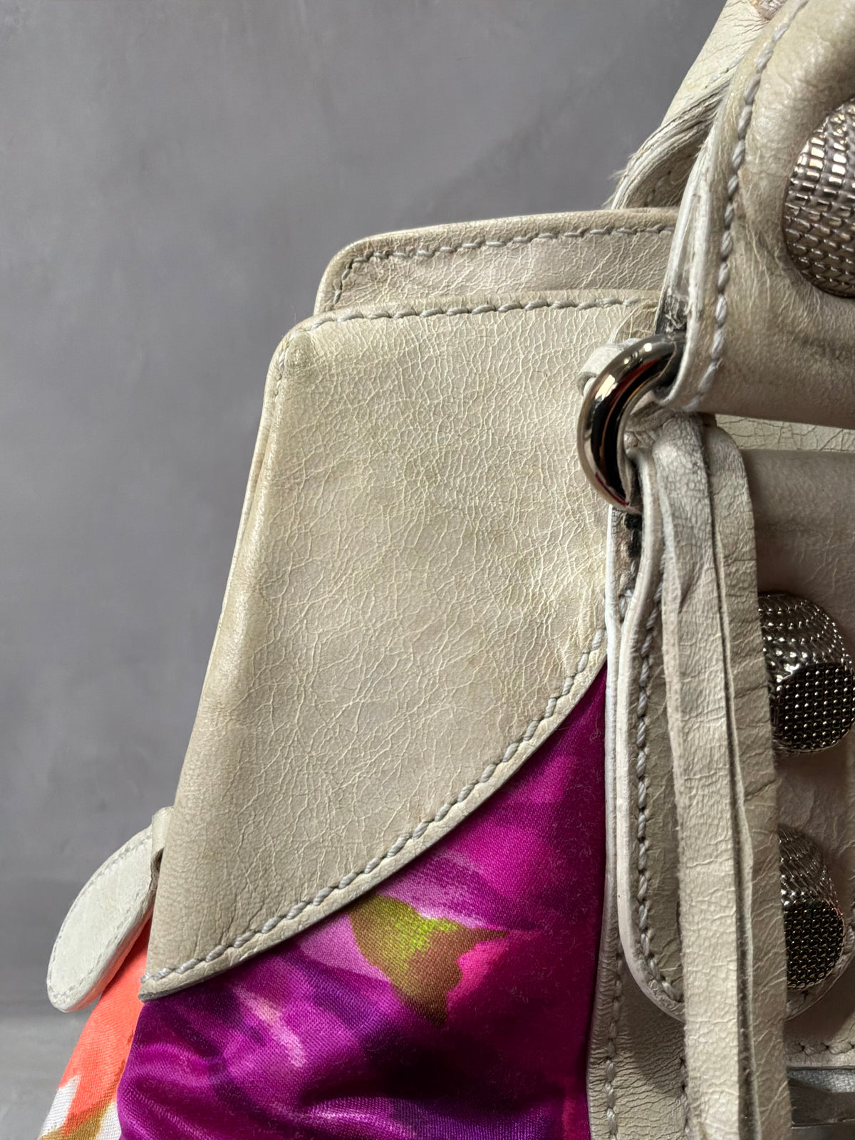 Balenciaga Mid Day Floral Giant 21 Lambskin Bag