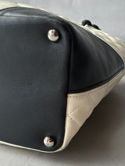 Chanel Cambon Ligne White & Black Small Tote Bag