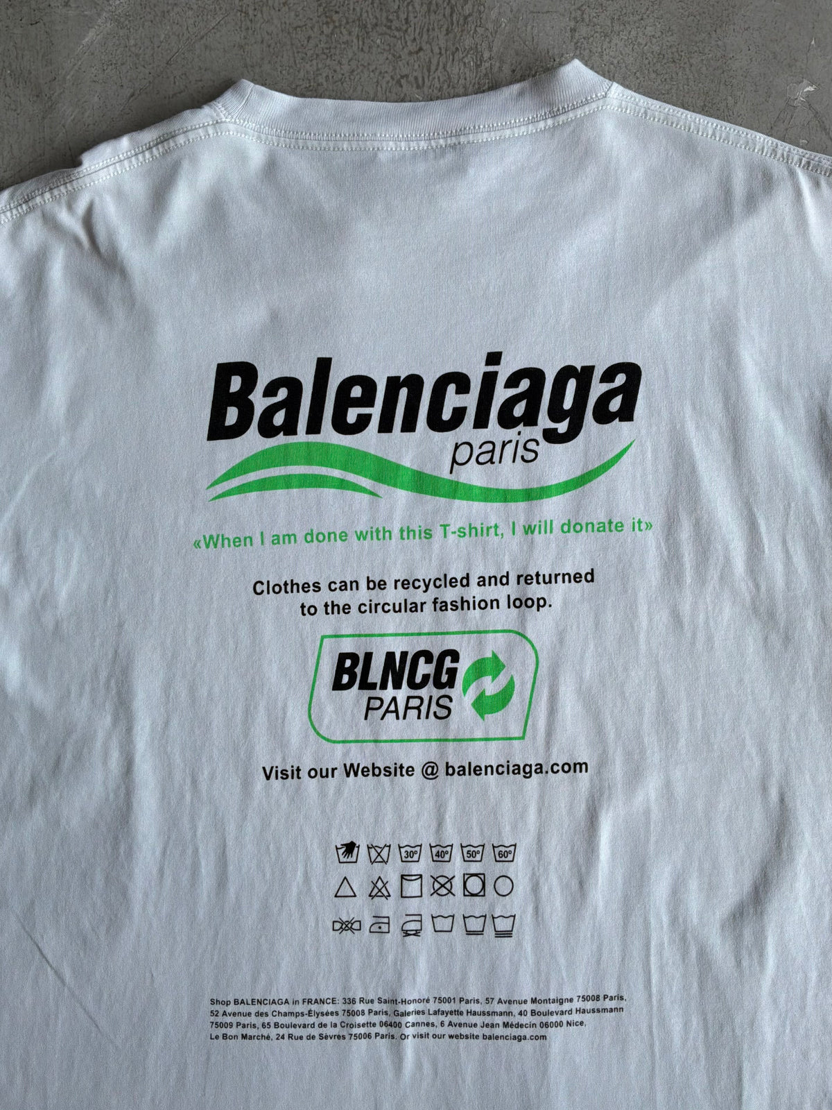 Balenciaga Dry Cleaning Recycle Tee