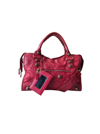 Balenciaga Classic City Giant 21 Bronze Red Lambskin Bag