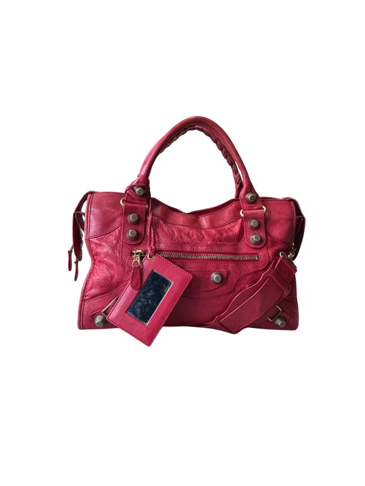 Balenciaga Classic City Giant 21 Bronze Red Lambskin Bag