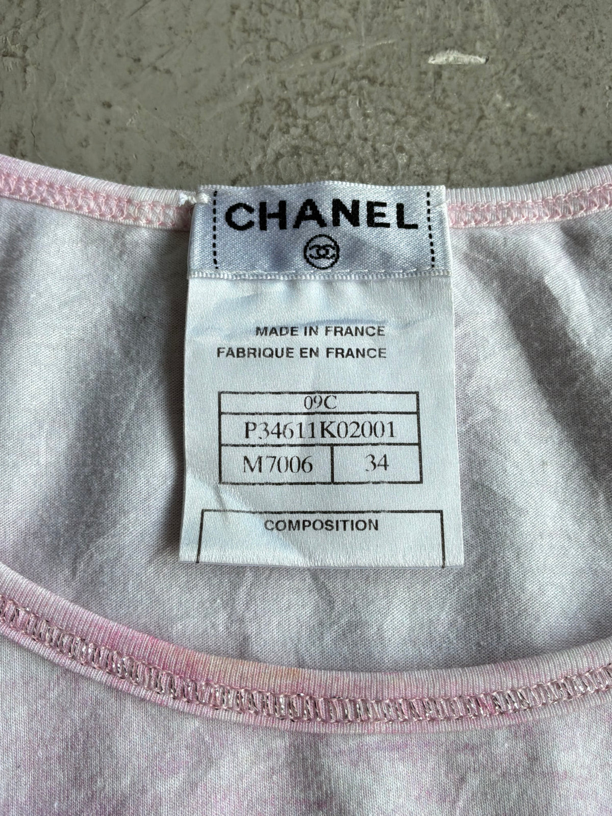 Chanel CC Pink Tie Dye Top
