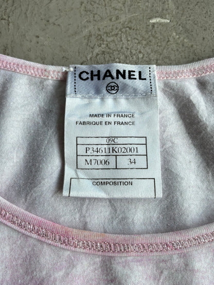 Chanel CC Pink Tie Dye Top