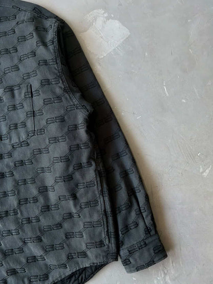 Balenciaga All Over Print BB Padded Denim Jacket