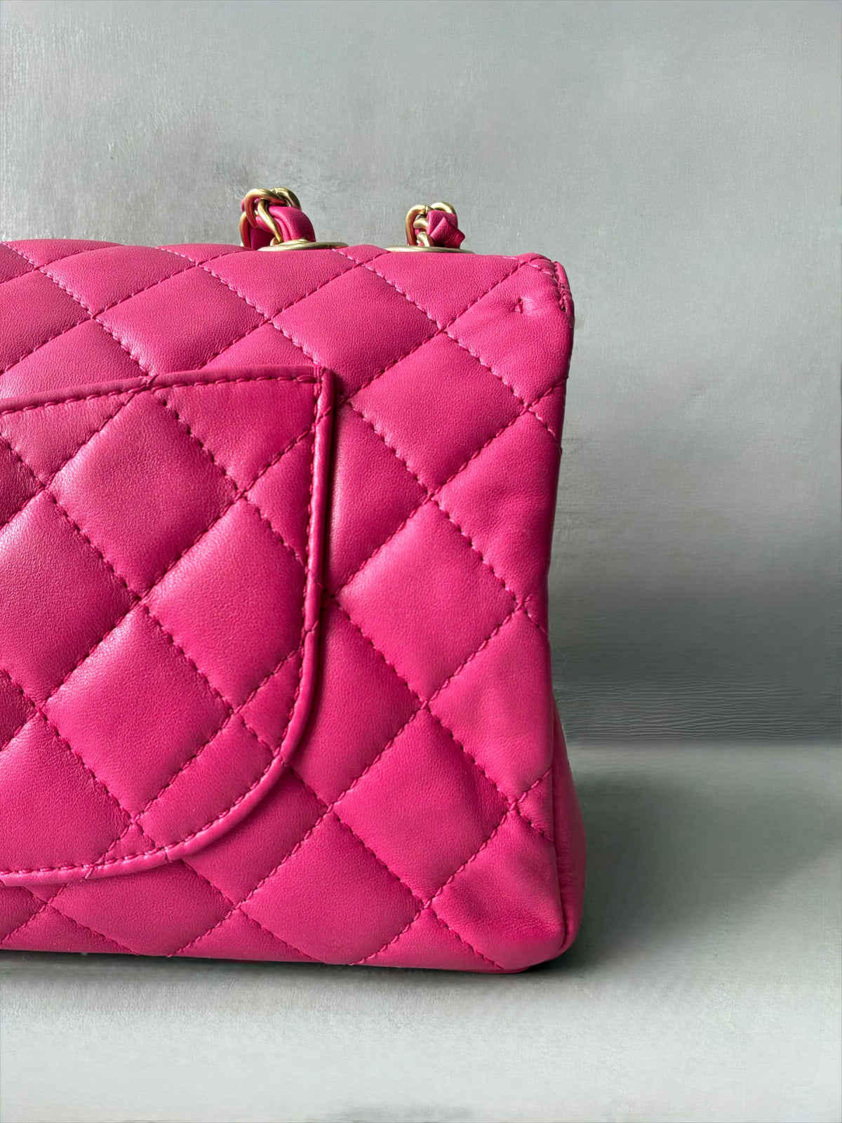Chanel Classic Single Flap Medium Pink Lambskin Bag
