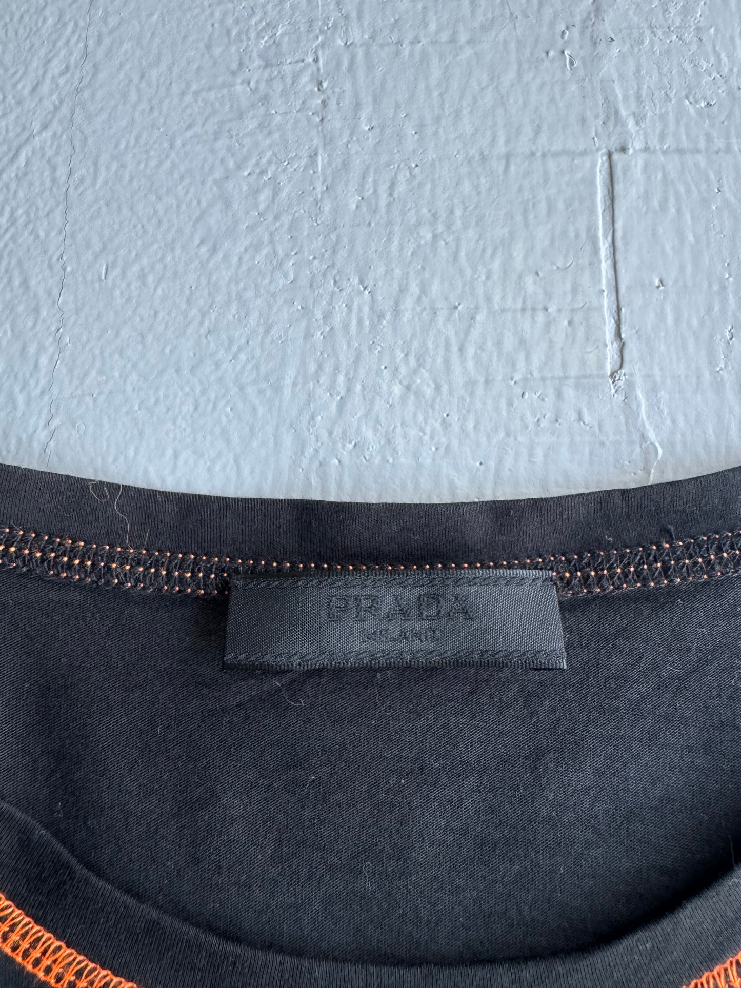 Prada Contrast Stitch Pocket Tee