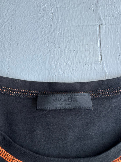 Prada Contrast Stitch Pocket Tee