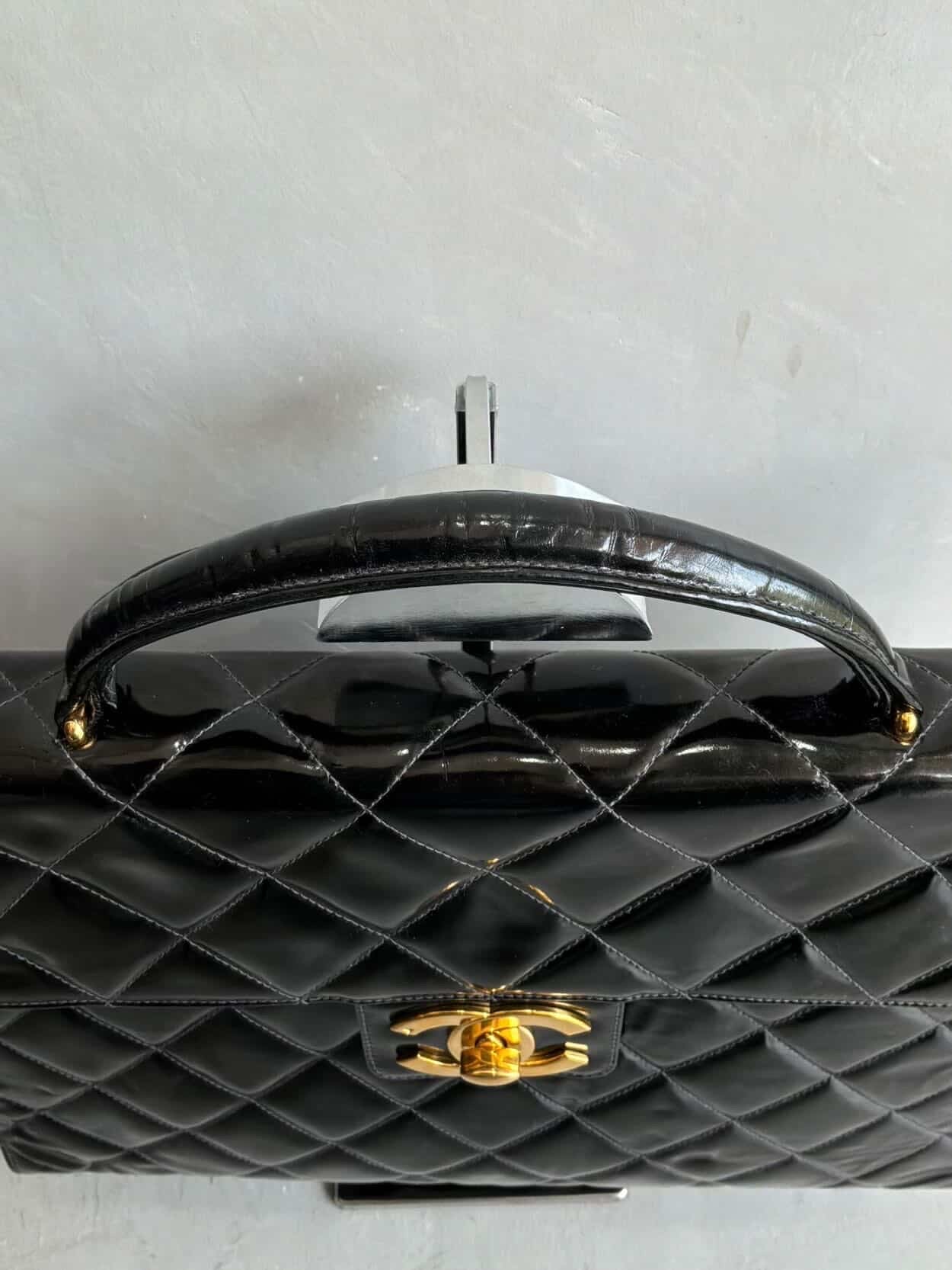 90’s Chanel Patent Leather Briefcase
