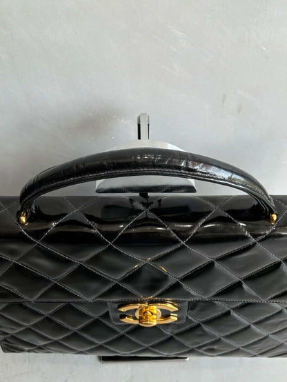 90’s Chanel Patent Leather Briefcase