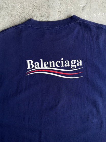 Balenciaga Political Campaign Purple Tee