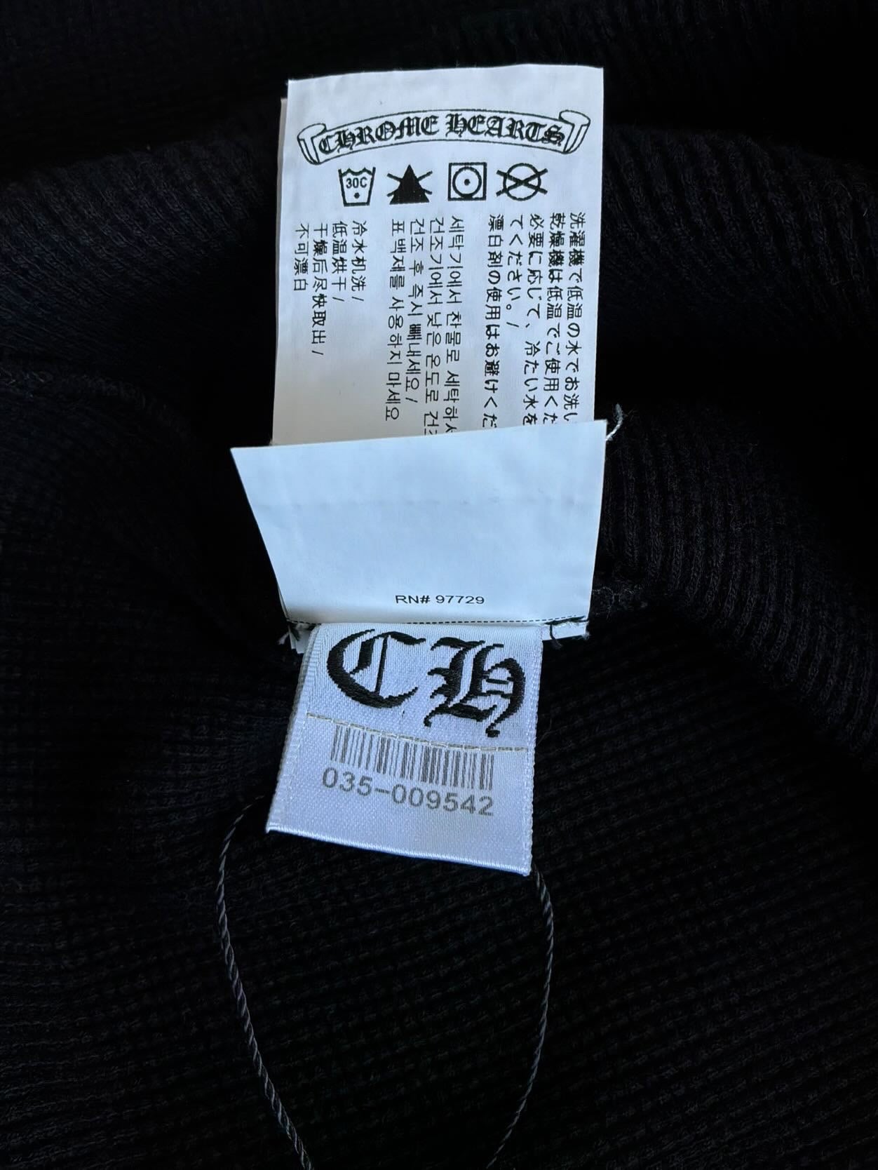 Chrome Hearts Thermal Henley Embroidered Longsleeves