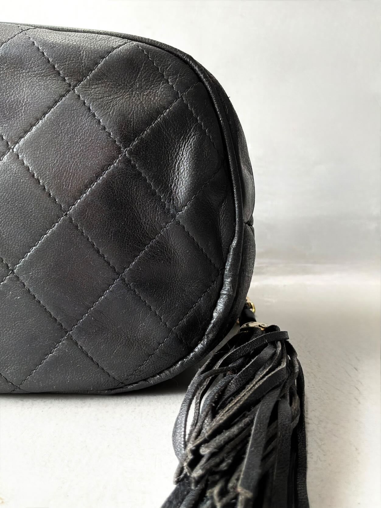 Chanel Quilted Drawstring Mini Bucket Bag