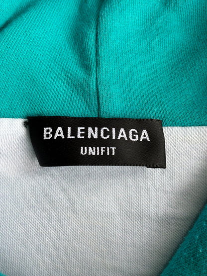 Balenciaga Distressed Logo Pullover Hoodie